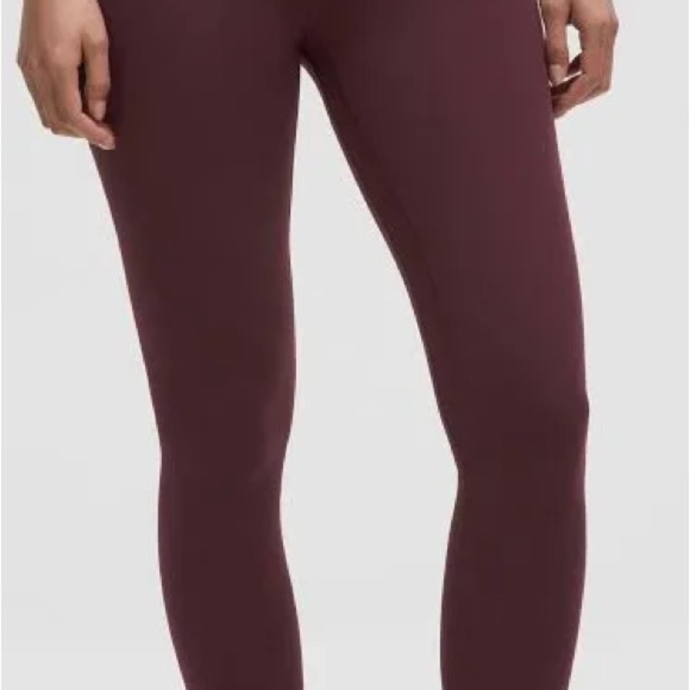 Lululemon Wunder Train High-Rise Crop 23” Burgandy Women’s Size 4 - Picture 8 of 8
